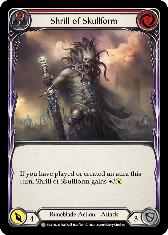 Shrill of Skullform (Red) [EVR116] (Everfest)  1st Edition Rainbow Foil | Galactic Gamez