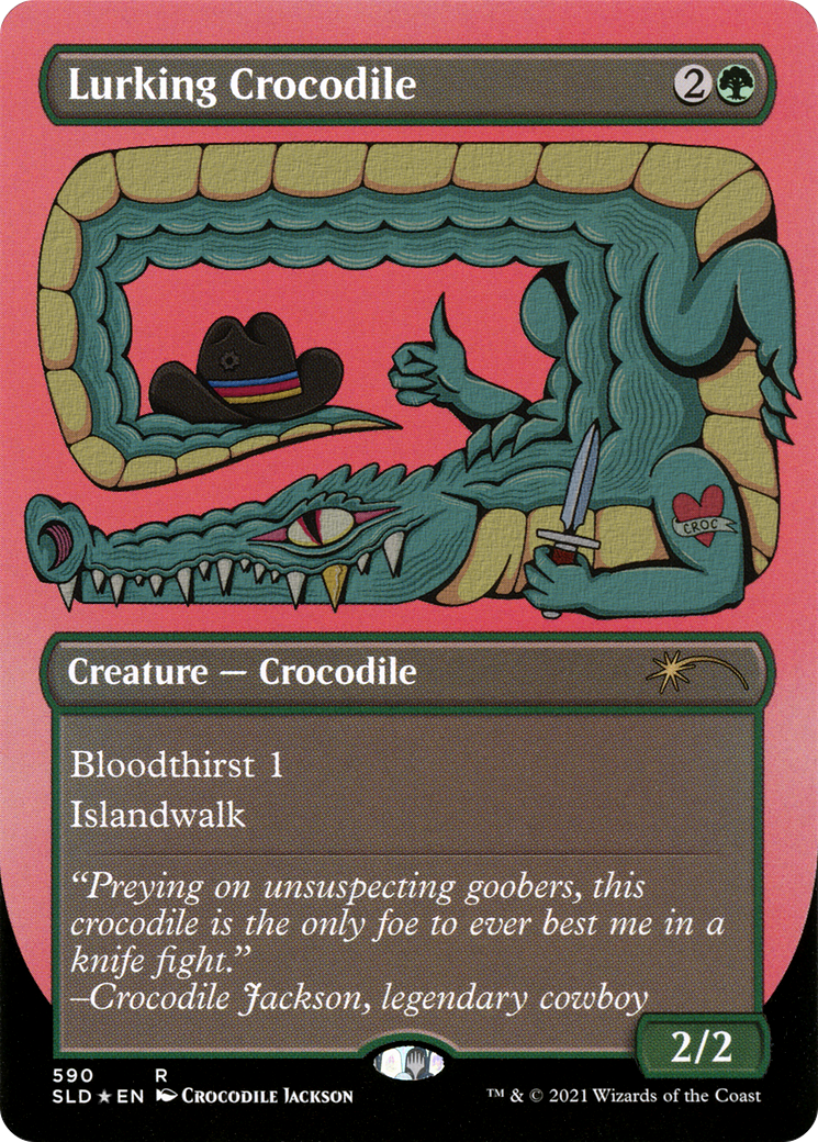 Lurking Crocodile (Foil Etched) [Secret Lair Drop Promos] | Galactic Gamez