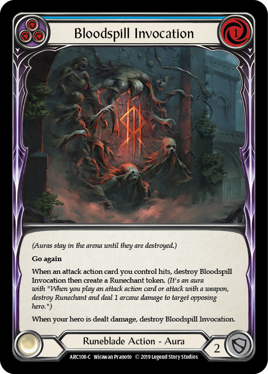 Bloodspill Invocation (Blue) [ARC108-C] (Arcane Rising)  1st Edition Normal | Galactic Gamez