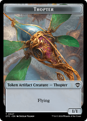 Thopter // Treasure Double-Sided Token [Outlaws of Thunder Junction Commander Tokens] | Galactic Gamez