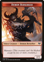 Dwarf Berserker // Demon Berserker Double-Sided Token [Kaldheim Tokens] | Galactic Gamez