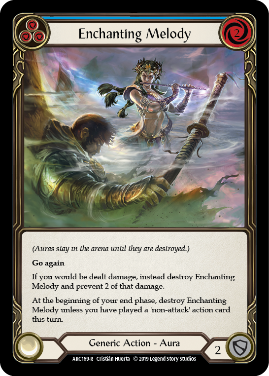 Enchanting Melody (Blue) [ARC169-R] (Arcane Rising)  1st Edition Rainbow Foil | Galactic Gamez