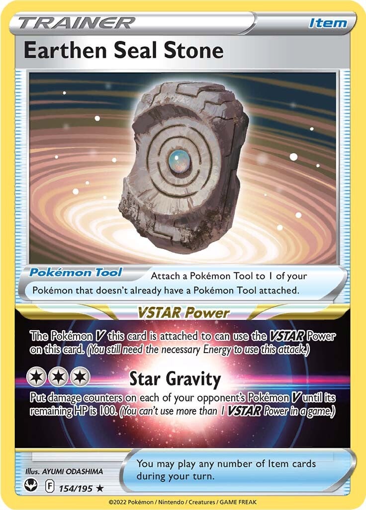 Earthen Seal Stone (154/195) [Sword & Shield: Silver Tempest] | Galactic Gamez