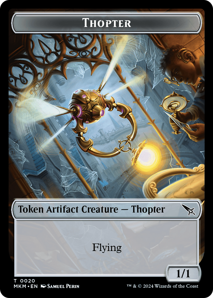 Thopter (0020) // Plant Double-Sided Token [Murders at Karlov Manor Tokens] | Galactic Gamez