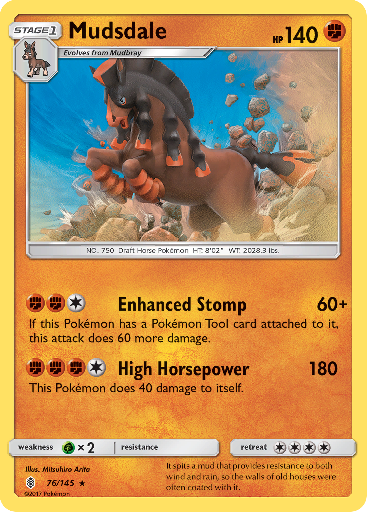 Mudsdale (76/145) [Sun & Moon: Guardians Rising] | Galactic Gamez