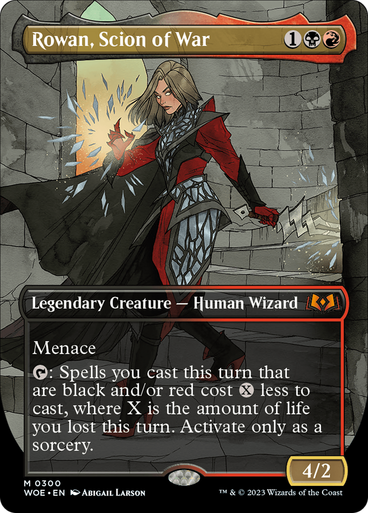 Rowan, Scion of War (Borderless Alternate Art) [Wilds of Eldraine] | Galactic Gamez