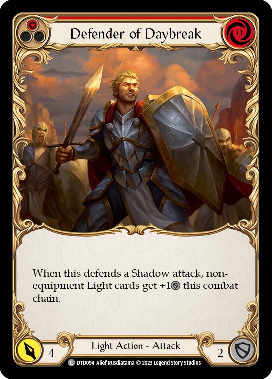 Defender of Daybreak (Red) [DTD094] (Dusk Till Dawn) | Galactic Gamez