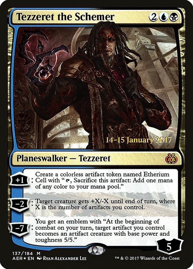 Tezzeret the Schemer [Aether Revolt Prerelease Promos] | Galactic Gamez