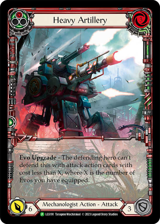 Heavy Artillery (Red) [LGS191] (Promo)  Rainbow Foil | Galactic Gamez