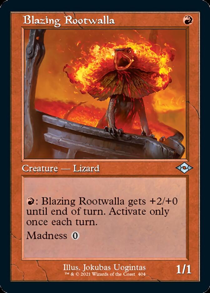 Blazing Rootwalla (Retro Foil Etched) [Modern Horizons 2] | Galactic Gamez