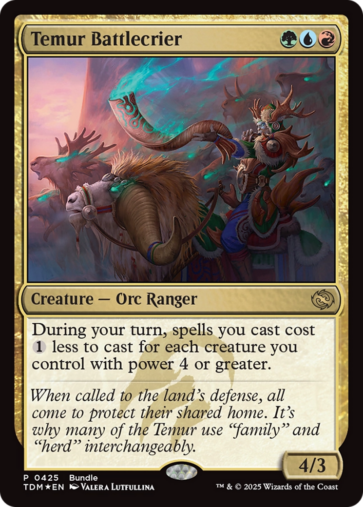 Temur Battlecrier (Bundle) [Tarkir: Dragonstorm Promos] | Galactic Gamez