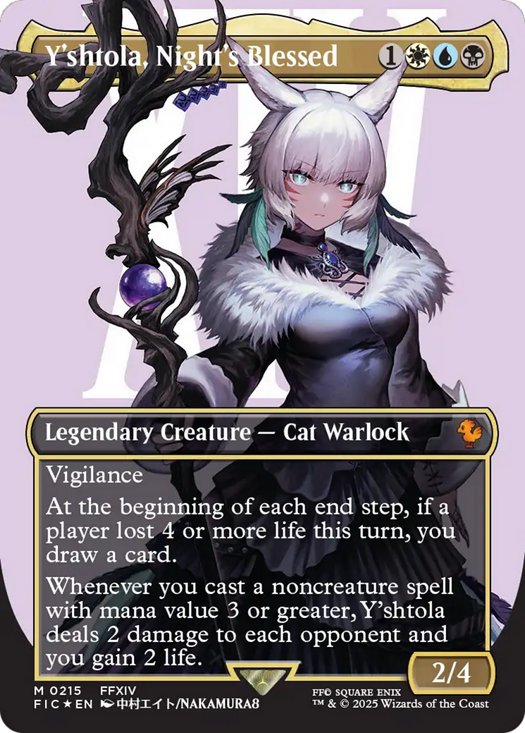 Y'shtola, Night's Blessed (Borderless) (Surge Foil) [FINAL FANTASY Commander] | Galactic Gamez