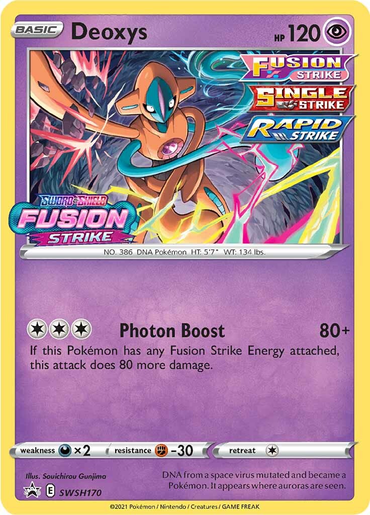 Deoxys (SWSH170) (Prerelease Promo) [Sword & Shield: Black Star Promos] | Galactic Gamez