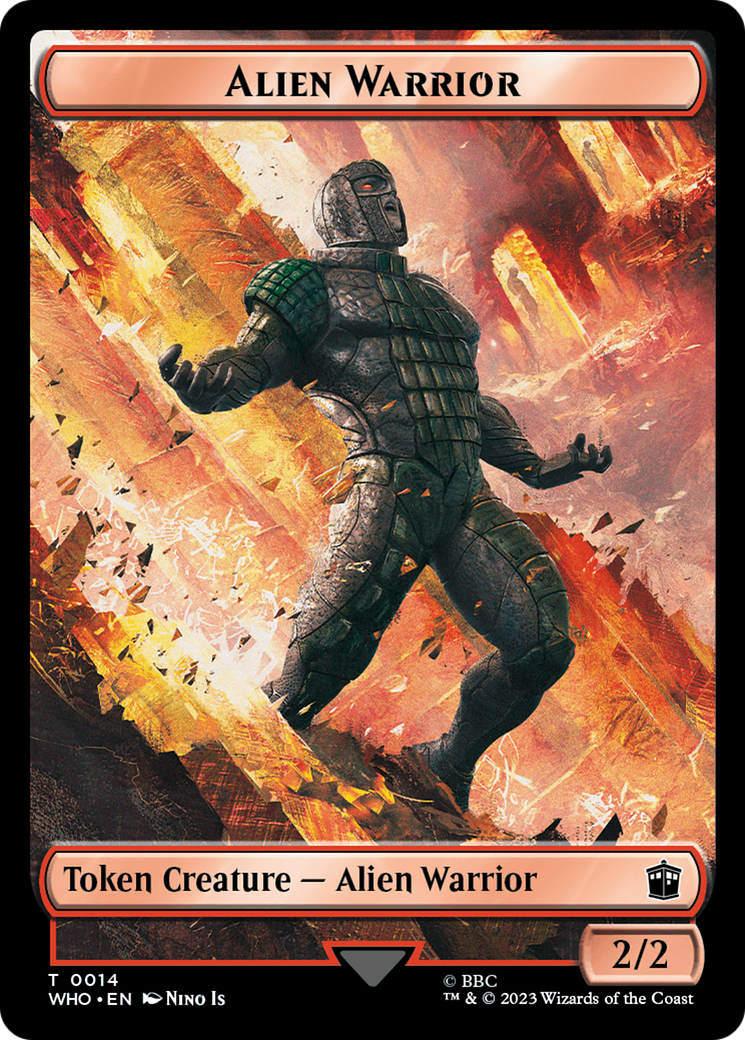 Alien Angel // Alien Warrior Double-Sided Token [Doctor Who Tokens] | Galactic Gamez