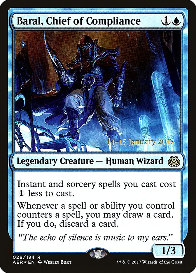 Baral, Chief of Compliance [Aether Revolt Prerelease Promos] | Galactic Gamez