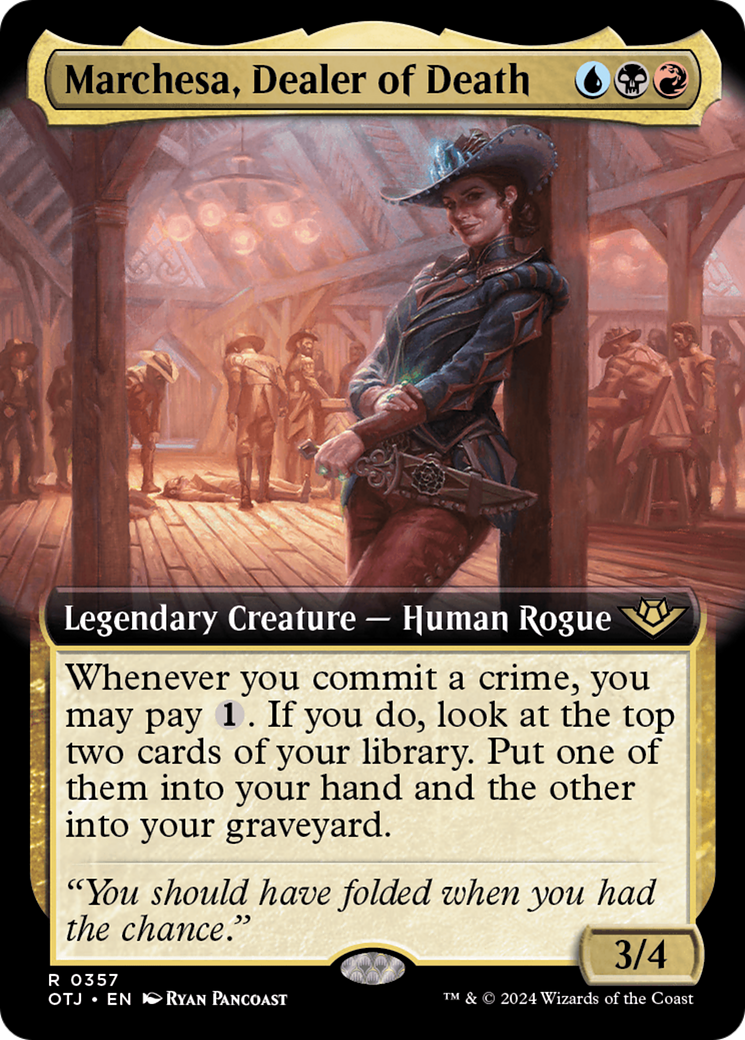 Marchesa, Dealer of Death (Extended Art) [Outlaws of Thunder Junction] | Galactic Gamez