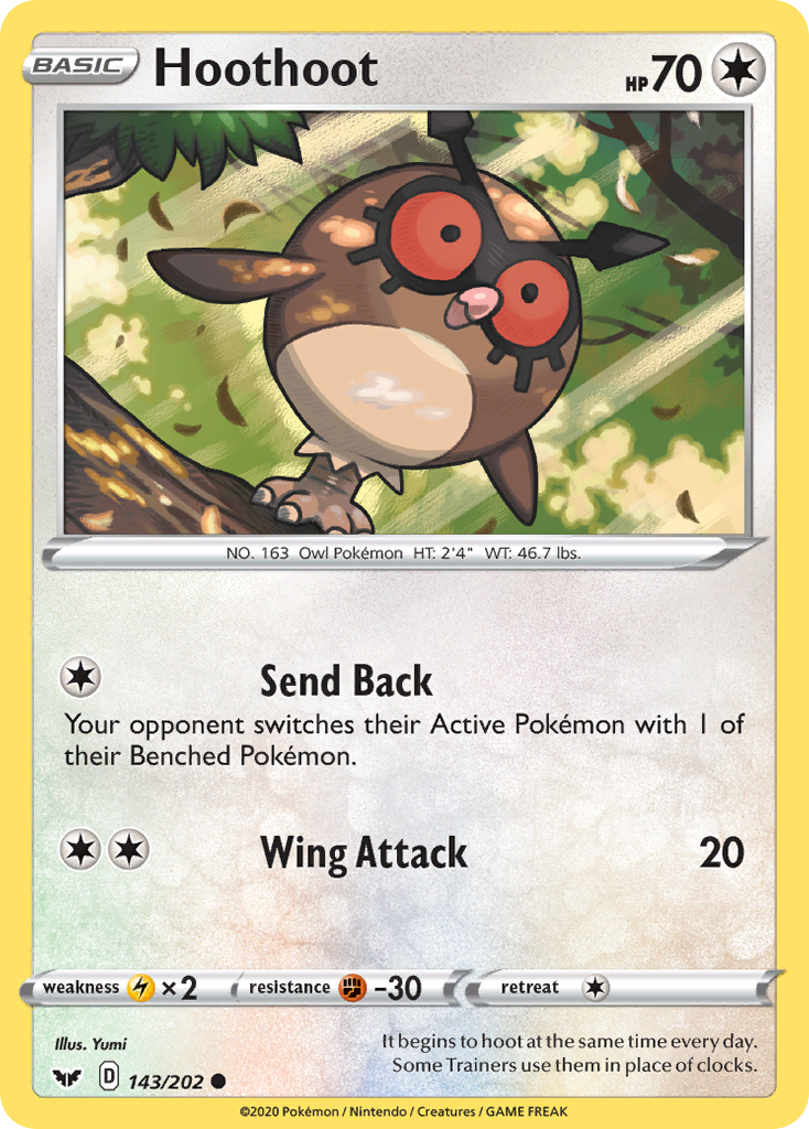 Hoothoot (143/202) [Sword & Shield: Base Set] | Galactic Gamez