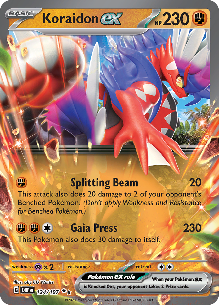 Koraidon ex (124/197) [Scarlet & Violet: Obsidian Flames] | Galactic Gamez