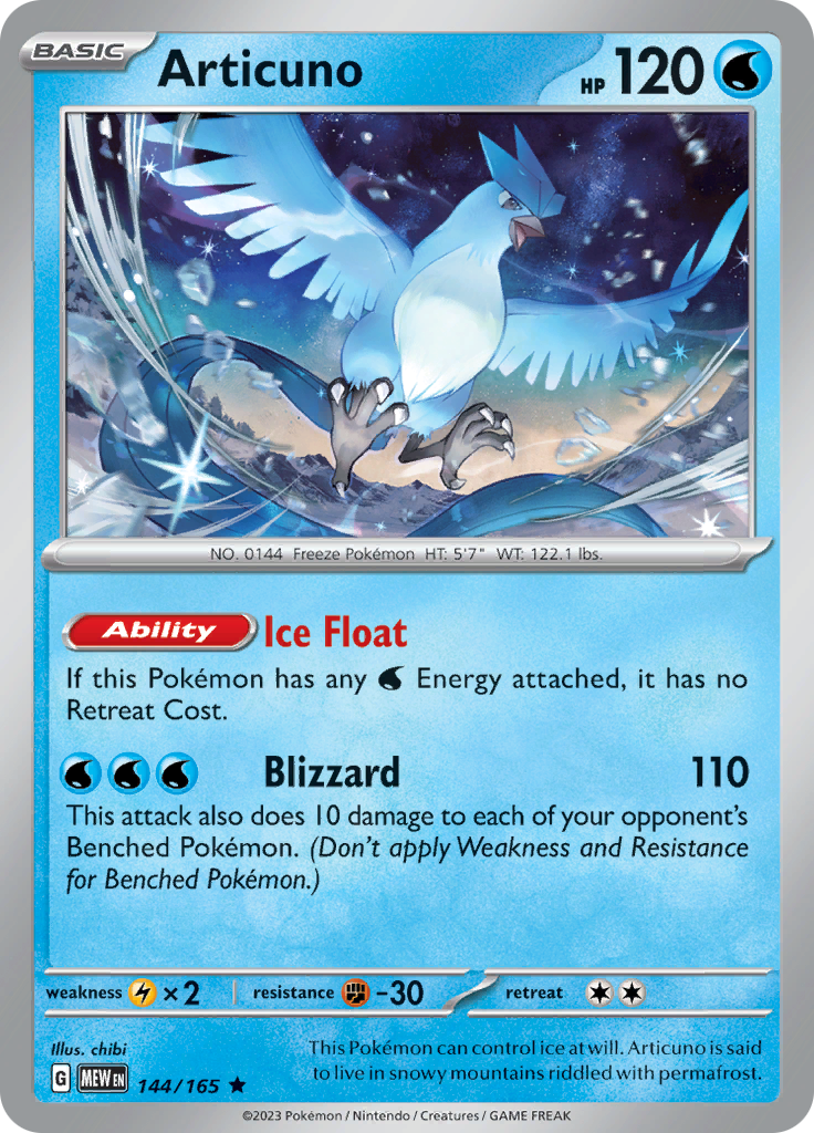 Articuno (144/165) [Scarlet & Violet: 151] | Galactic Gamez