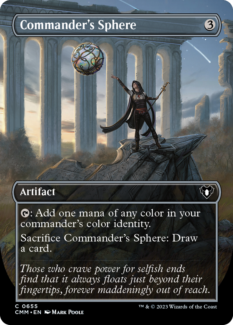 Commander's Sphere (Borderless Alternate Art) [Commander Masters] | Galactic Gamez