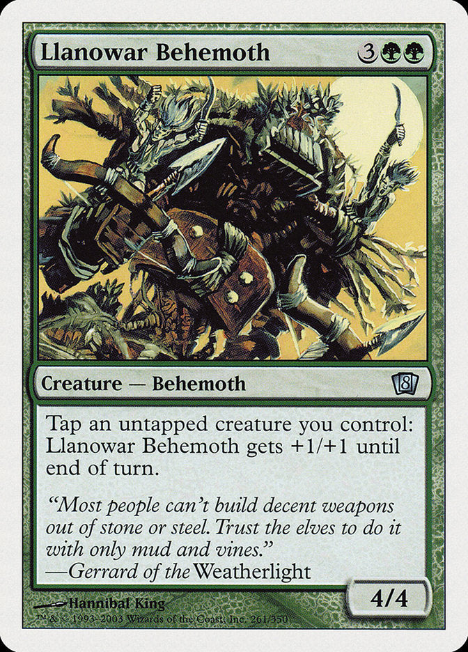 Llanowar Behemoth (8th Edition) [Oversize Cards] | Galactic Gamez