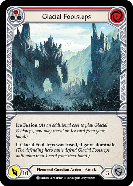 Glacial Footsteps (Red) [OLD008] (Tales of Aria Oldhim Blitz Deck)  1st Edition Normal | Galactic Gamez