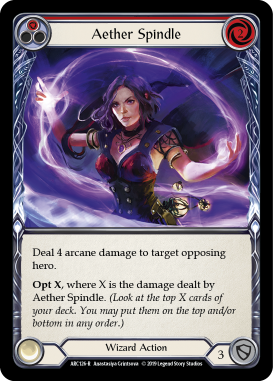 Aether Spindle (Red) [ARC126-R] (Arcane Rising)  1st Edition Normal | Galactic Gamez