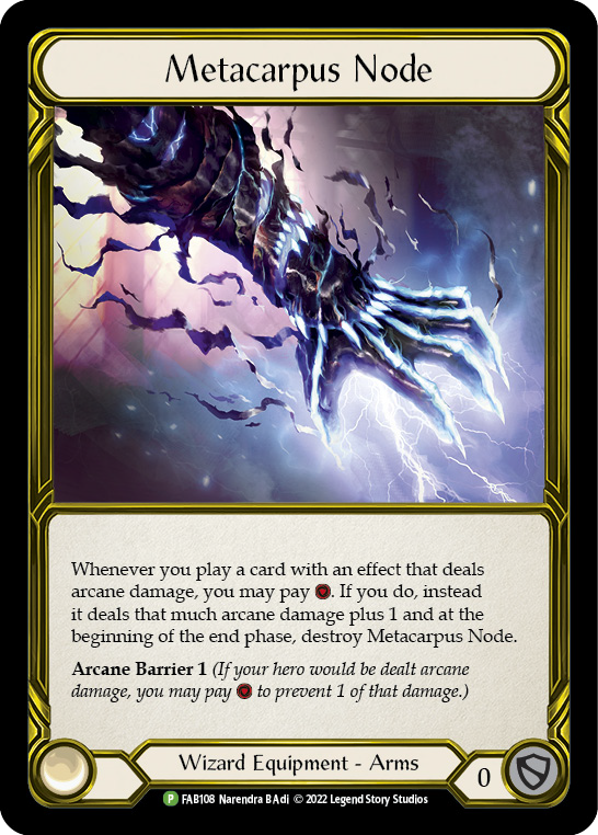 Metacarpus Node (Golden) [FAB108] (Promo)  Cold Foil | Galactic Gamez