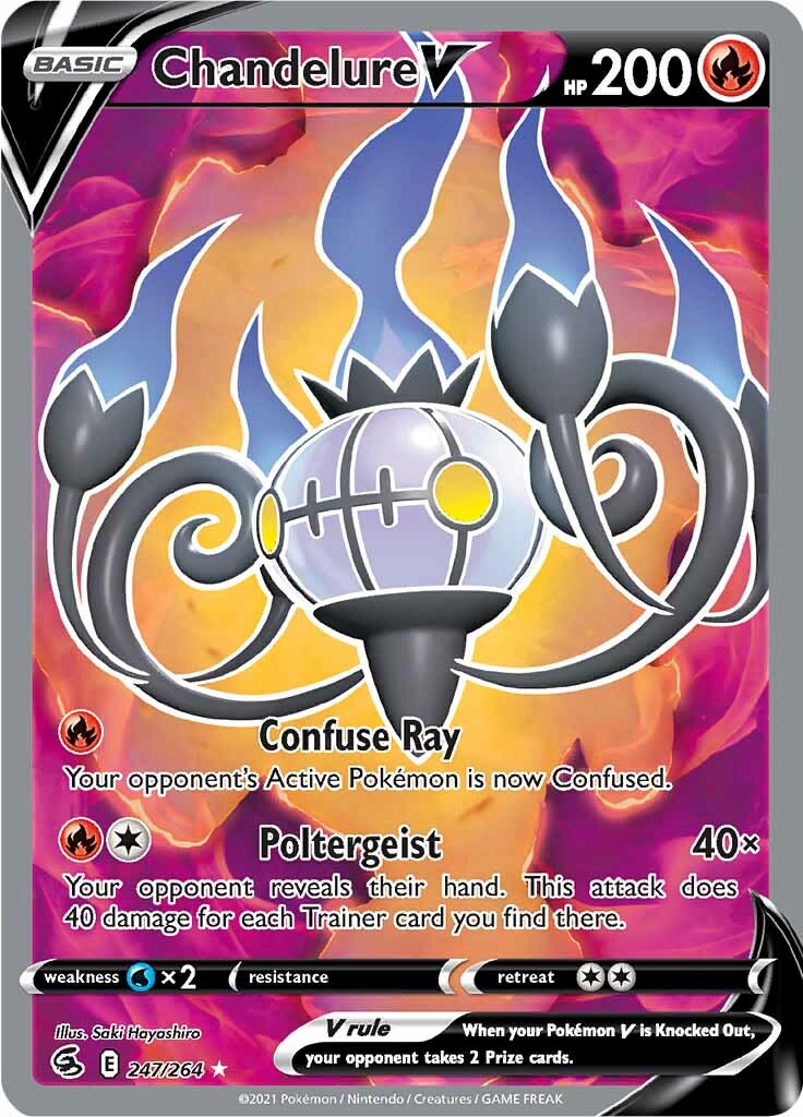 Chandelure V (247/264) [Sword & Shield: Fusion Strike] | Galactic Gamez