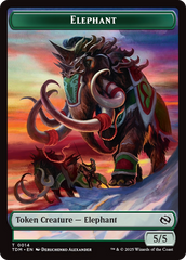 Elephant // Treasure Double-Sided Token [Tarkir: Dragonstorm Tokens] | Galactic Gamez