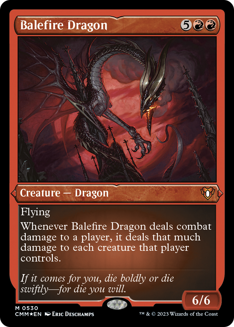 Balefire Dragon (Foil Etched) [Commander Masters] | Galactic Gamez