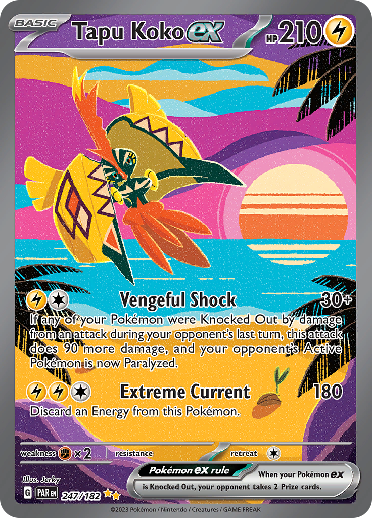 Tapu Koko ex (247/182) [Scarlet & Violet: Paradox Rift] | Galactic Gamez