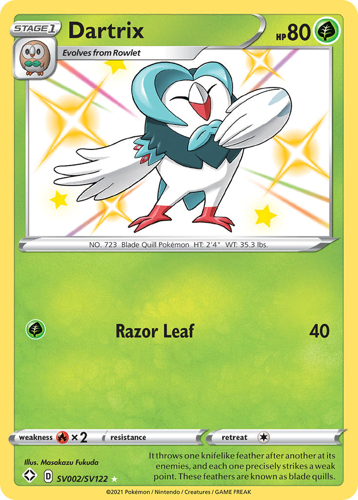 Dartrix (SV002/SV122) [Sword & Shield: Shining Fates] | Galactic Gamez