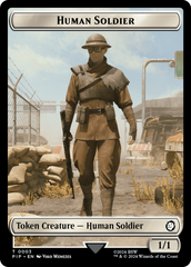 Radiation // Human Soldier Double-Sided Token [Fallout Tokens] | Galactic Gamez