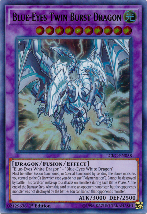 Blue-Eyes Twin Burst Dragon [LCKC-EN058] Ultra Rare | Galactic Gamez