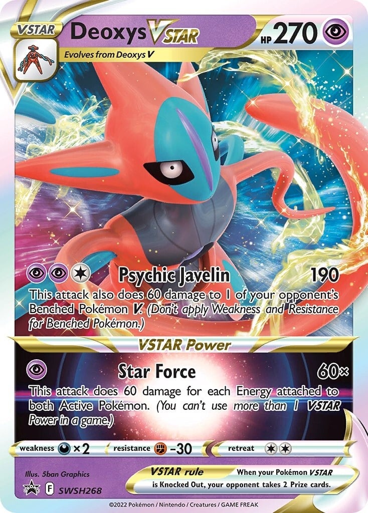 Deoxys VSTAR (SWSH268) (Jumbo Card) [Sword & Shield: Black Star Promos] | Galactic Gamez