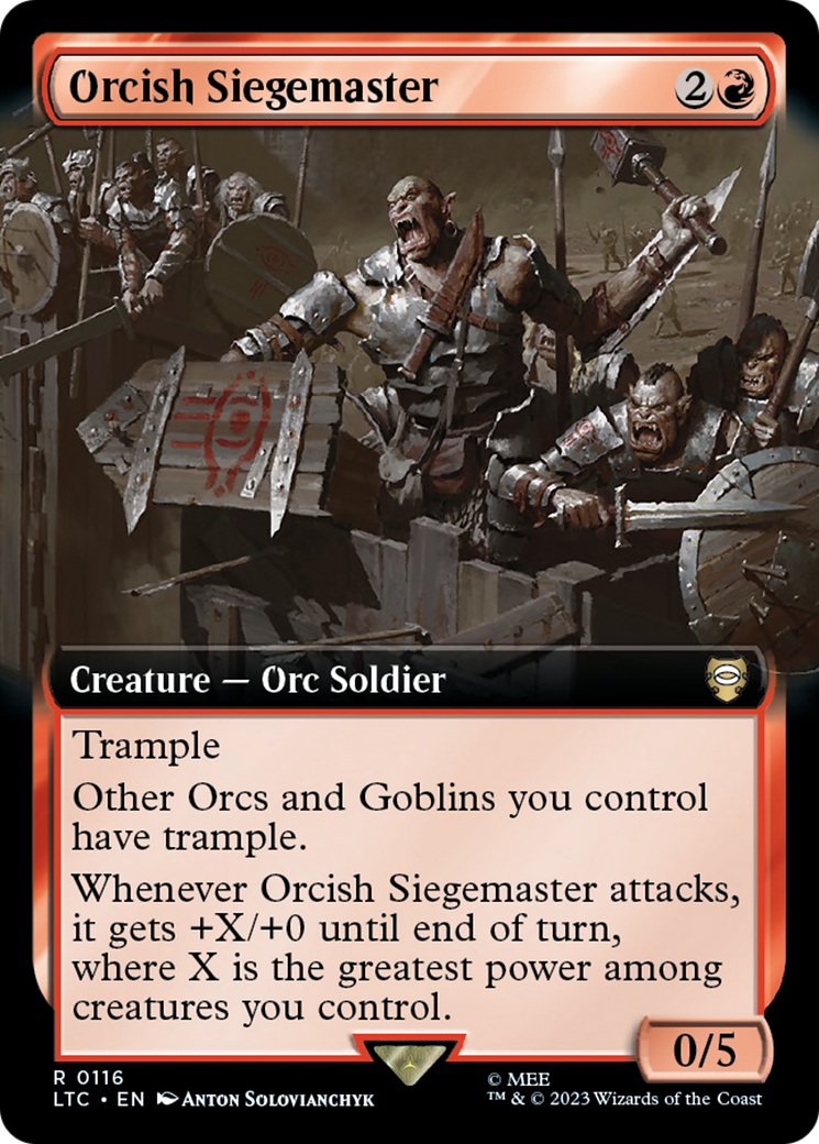 Orcish Siegemaster (Extended Art) [The Lord of the Rings: Tales of Middle-Earth Commander] | Galactic Gamez