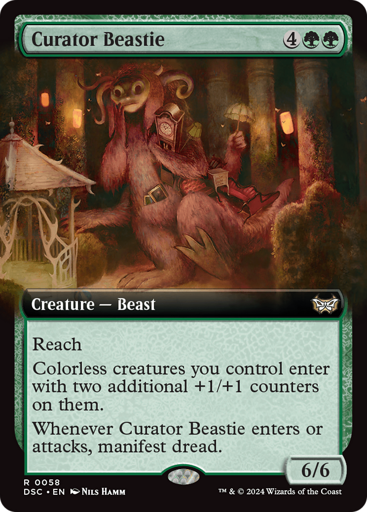 Curator Beastie (Extended Art) [Duskmourn: House of Horror Commander] | Galactic Gamez