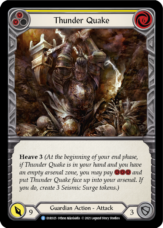 Thunder Quake (Yellow) [EVR025] (Everfest)  1st Edition Rainbow Foil | Galactic Gamez