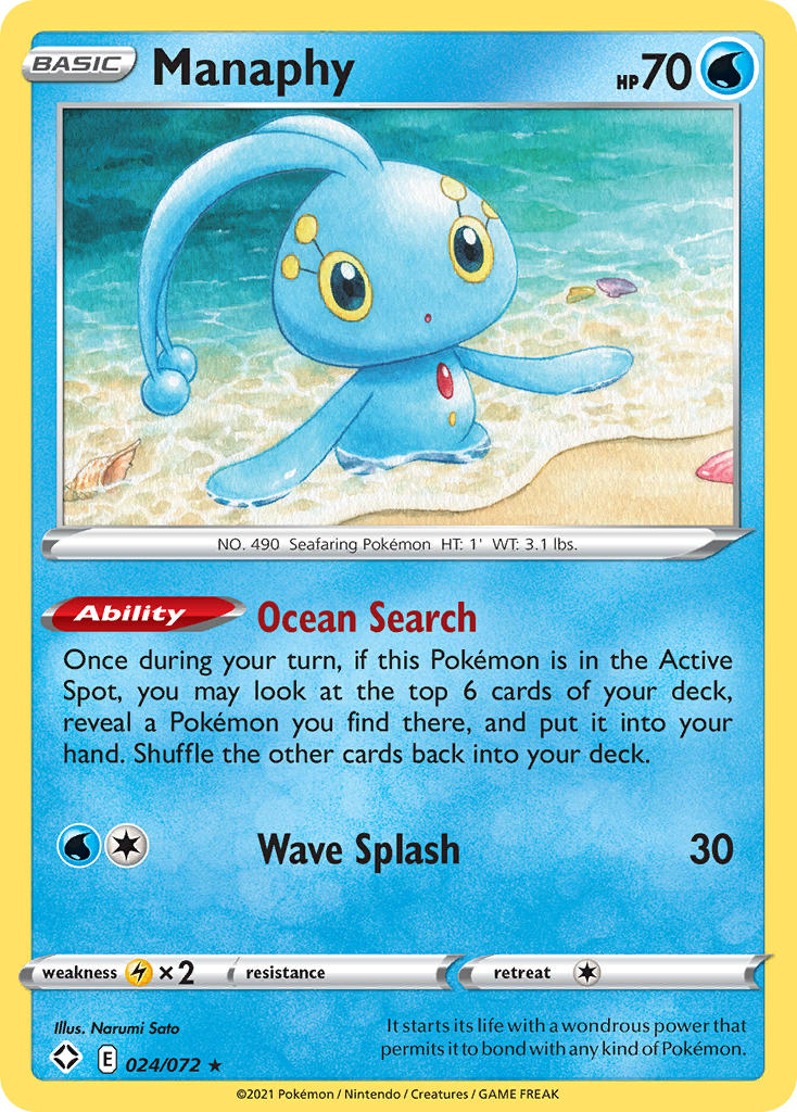 Manaphy (024/072) [Sword & Shield: Shining Fates] | Galactic Gamez
