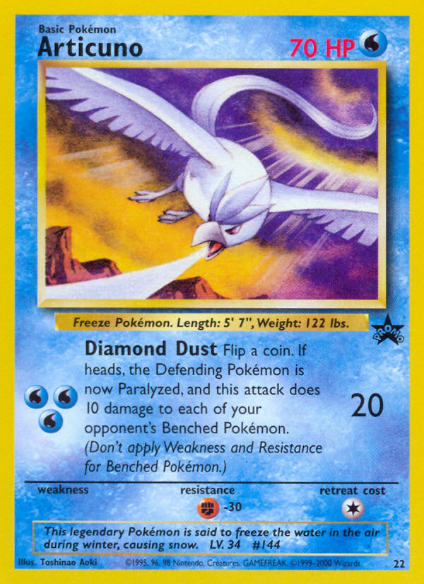 Articuno (22) [Wizards of the Coast: Black Star Promos] | Galactic Gamez