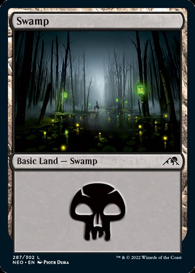 Swamp (287) [Kamigawa: Neon Dynasty] | Galactic Gamez