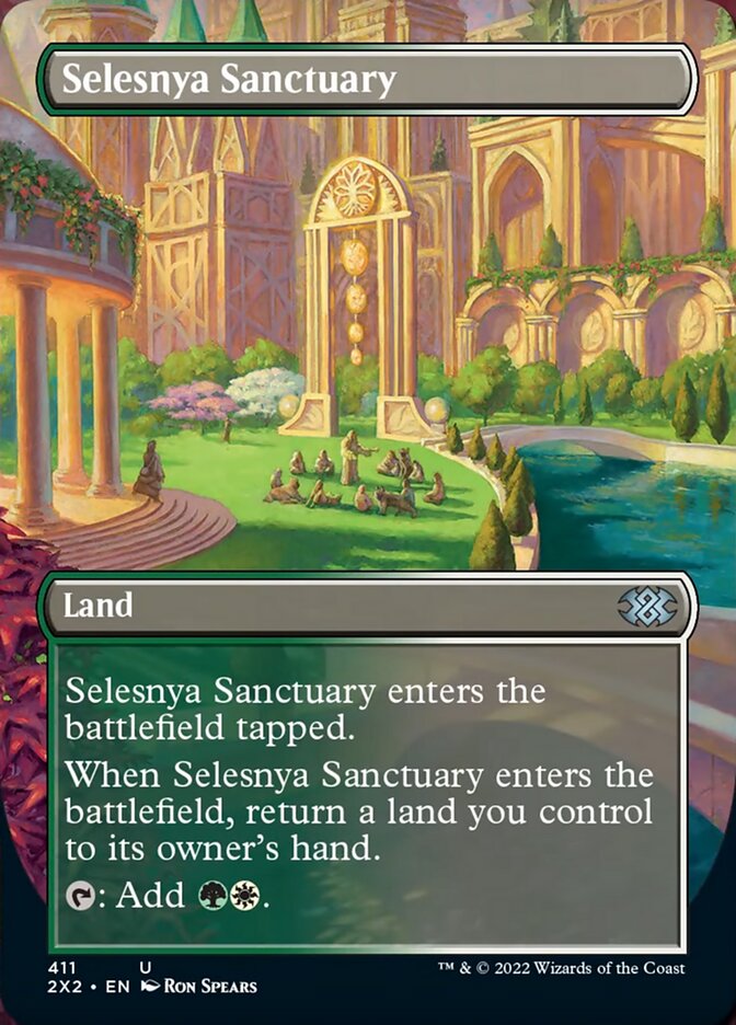 Selesnya Sanctuary (Borderless Alternate Art) [Double Masters 2022] | Galactic Gamez