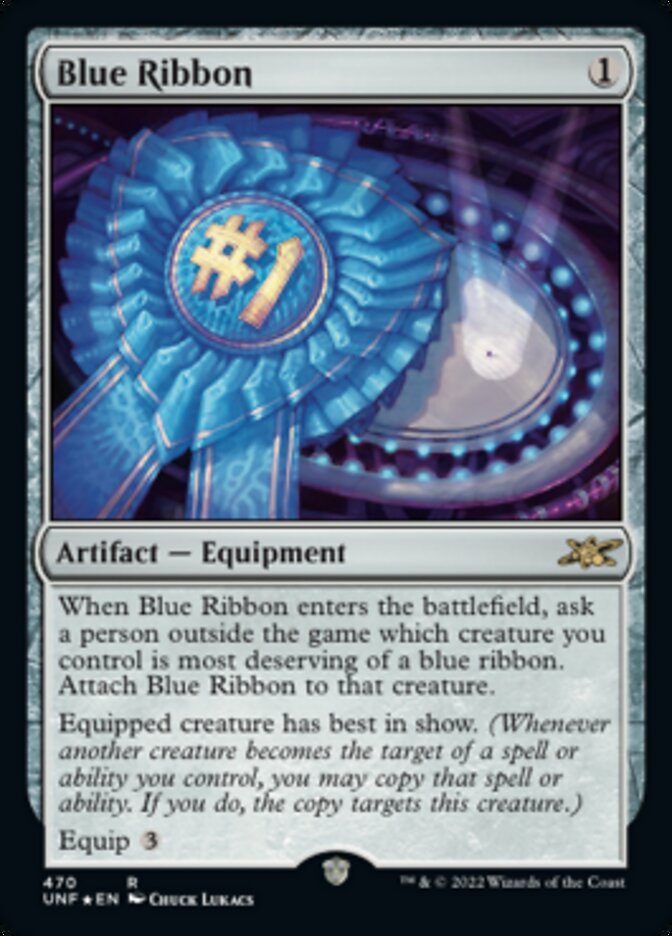 Blue Ribbon (Galaxy Foil) [Unfinity] | Galactic Gamez