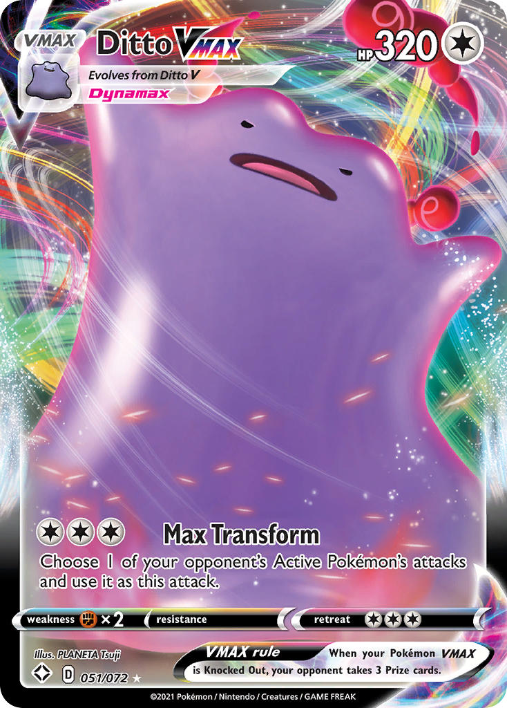 Ditto VMAX (051/072) [Sword & Shield: Shining Fates] | Galactic Gamez