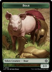 Boar // Merfolk (0003) Double-Sided Token [The Lost Caverns of Ixalan Commander Tokens] | Galactic Gamez