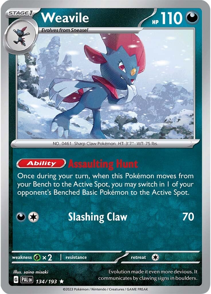 Weavile (134/193) [Scarlet & Violet: Paldea Evolved] | Galactic Gamez