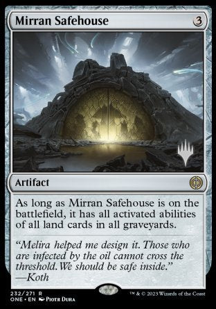Mirran Safehouse (Promo Pack) [Phyrexia: All Will Be One Promos] | Galactic Gamez