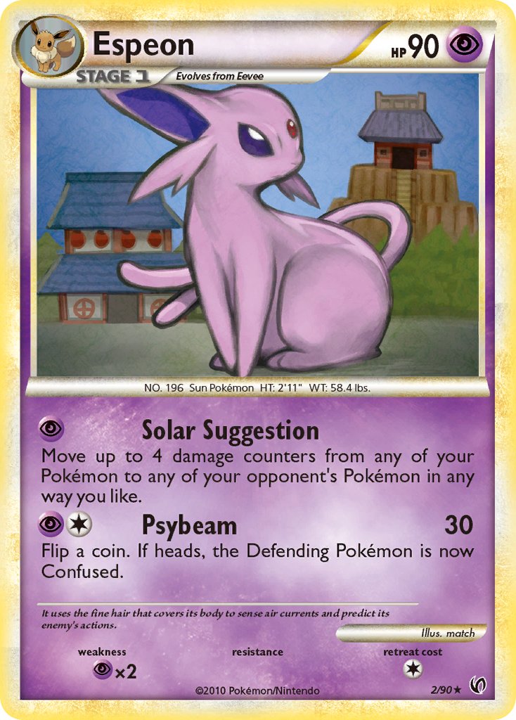 Espeon (2/90) (Cracked Ice Holo) (Theme Deck Exclusive) [HeartGold & SoulSilver: Unleashed] | Galactic Gamez