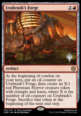Urabrask's Forge (Promo Pack) [Phyrexia: All Will Be One Promos] | Galactic Gamez